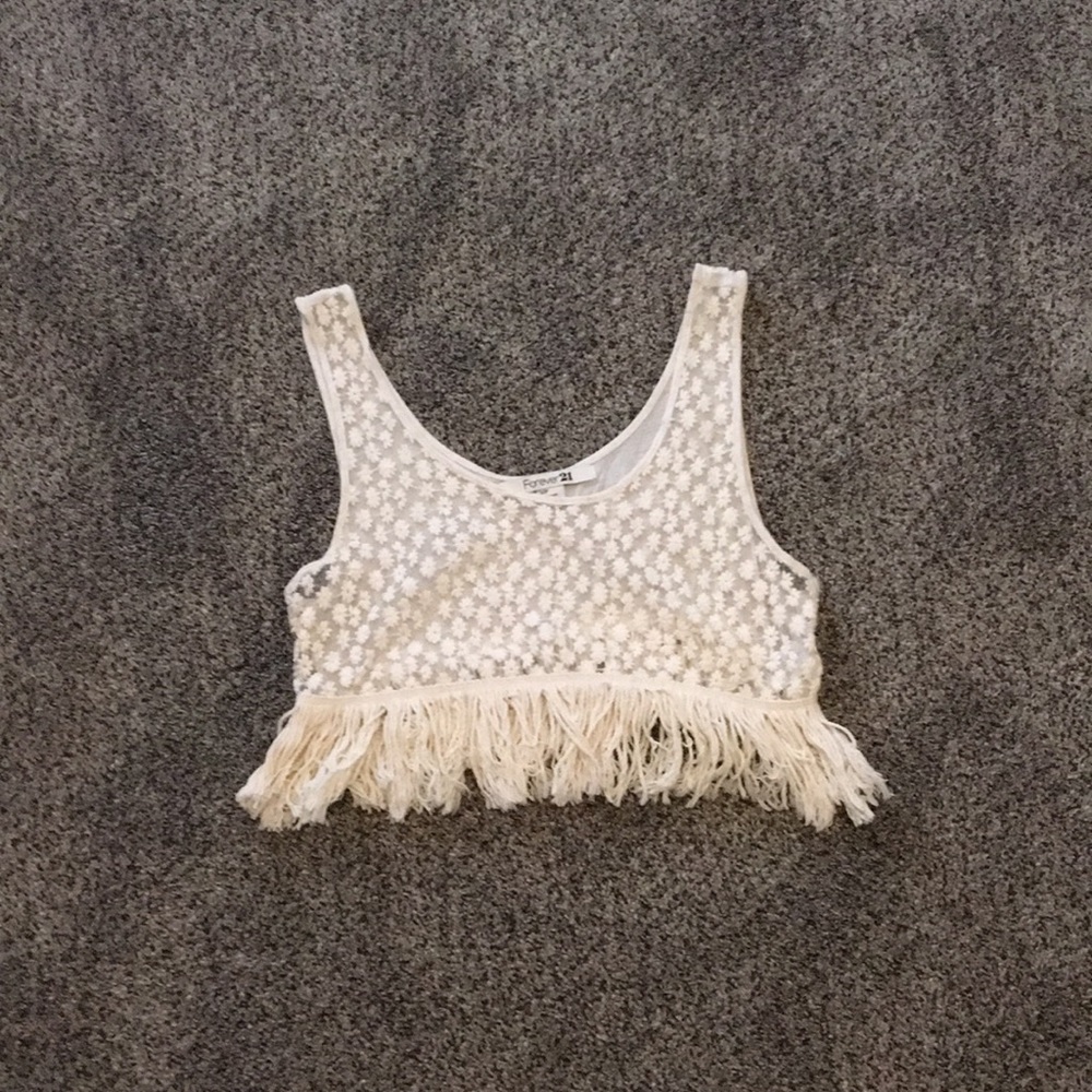 Boho Crop top. size small.